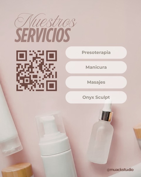 Diseño de servicios para centro de belleza con QR